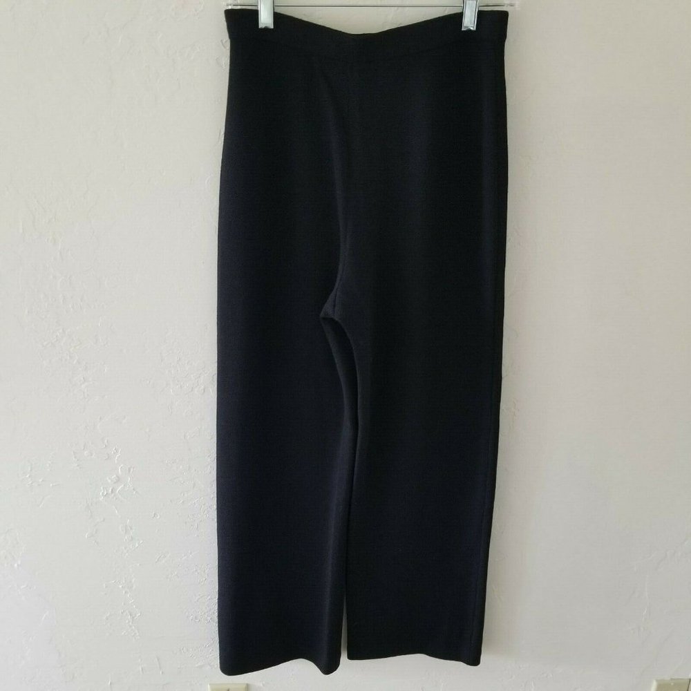 St. John Basics Santana Knit Pants Size 8 Black